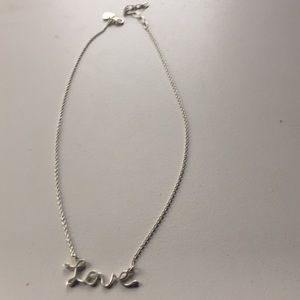 Stella & Dot “Love” sterling necklace